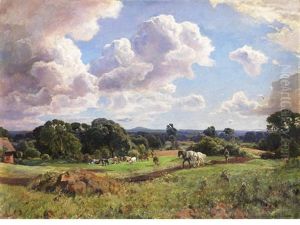 The Plough Team by Viggo Christian Frederick Pedersen