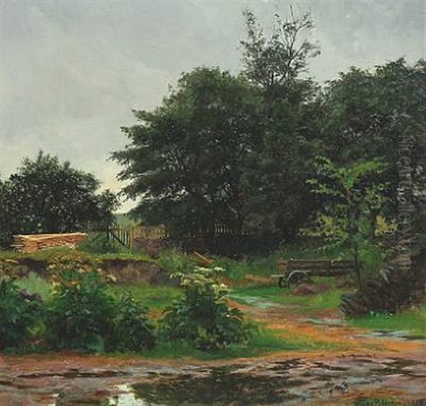 Danish Landscape, Presumably From Skamstrup Praestegard In Odsherred - view 1