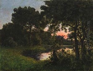 Evening At The Forest Lake Evening At The Forest Lake
