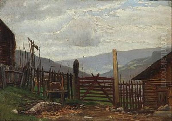 View From A Farm With A View Towards The Mountains In Oyer, Norway - view 1