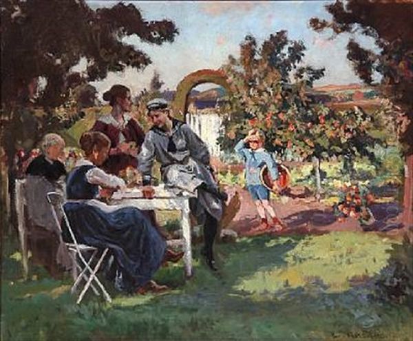 Summer Day In A Garden With A Family - view 1