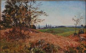 View Towards Frederiksborg Castle, Denmark by Viggo Christian Frederick Pedersen
