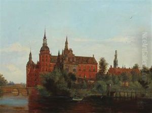 View Of Frederiksborg Castle by Viggo Christian Frederick Pedersen