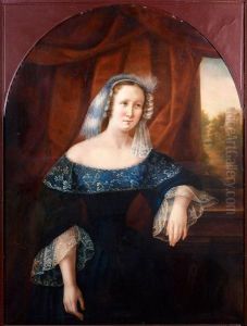 Portrait D'une Jeune Femme Portant Une Robe Et Une Coiffe