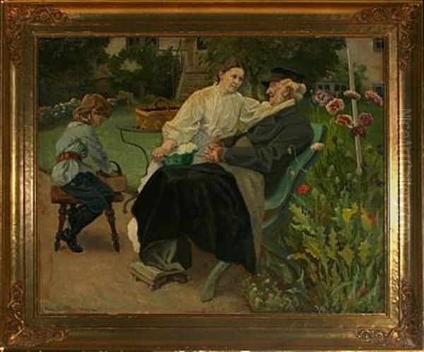 The Painter's Family In The Garden - view 1