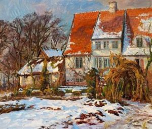 Sneen Smelter I Haven by Viggo Christian Frederick Pedersen