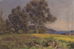 Horses In A Coastal Meadow