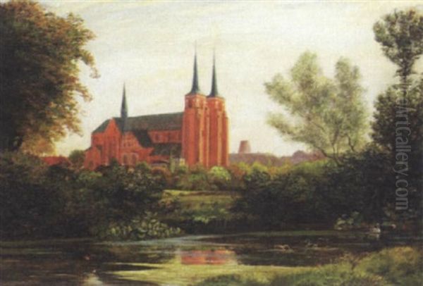 Parti Fra Roskilde Domkirke, I Forgrunden So Med Aender - view 1