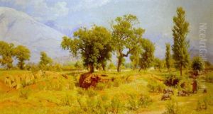 Parti Fra Liridalen, Landskab Fra Sora by Viggo Christian Frederick Pedersen