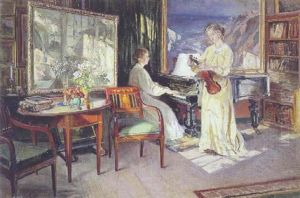 Sol Og Toner. Interior Fra Kunstnerens Hjem by Viggo Christian Frederick Pedersen