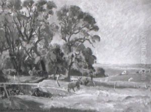 Landschaft Mit Weidendem Vieh by Viggo Christian Frederick Pedersen
