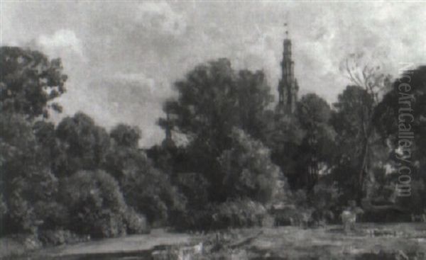 Hastar Pa Sommarang, Fredriksborg I Bakgrunden - view 1