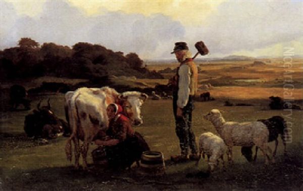 Ved Malketid Pa Marken. Sommeraften - view 1
