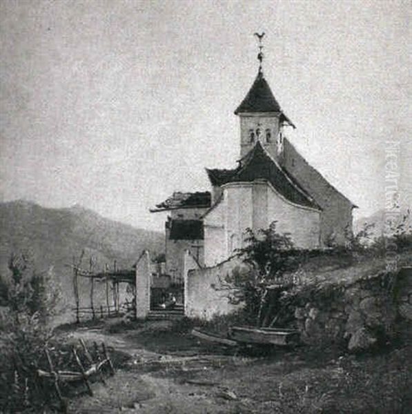 Sydtysk Landskab Med Kirke - view 1
