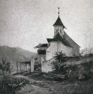 Sydtysk Landskab Med Kirke
