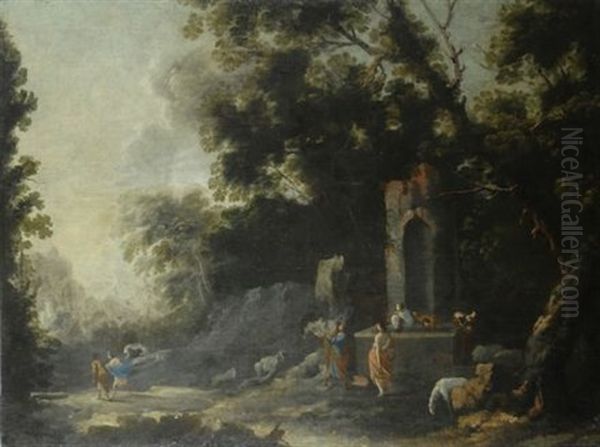 Paesaggio Con Alberi E Fontana Ca - view 1
