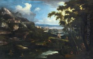 Paesaggio Fluviale Con Scena Venatoria