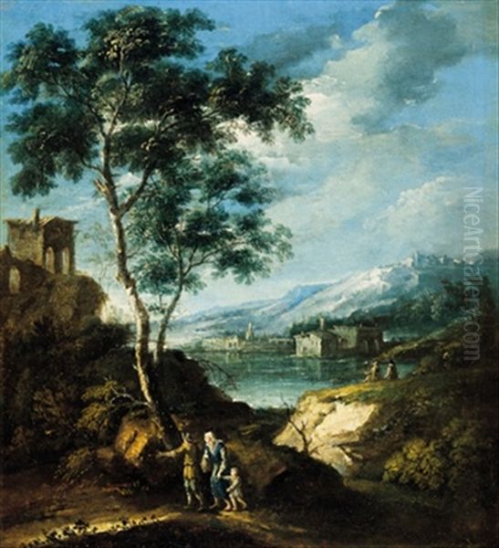 Paesaggio Fluviale Con Figure - view 1