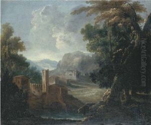 Paesaggio Fluviale Con Borgo Turrito E Casolari (+ Paesaggio Fluviale Con Borgo Turrito; 2 Works)