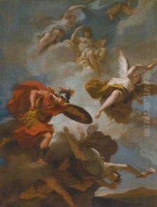 Allegory Of Virtue Triumphing Over Vice by Filippo Pedrini