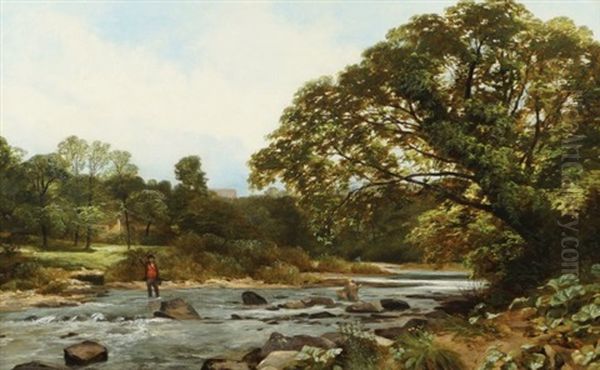 Fisherman In A River - view 1