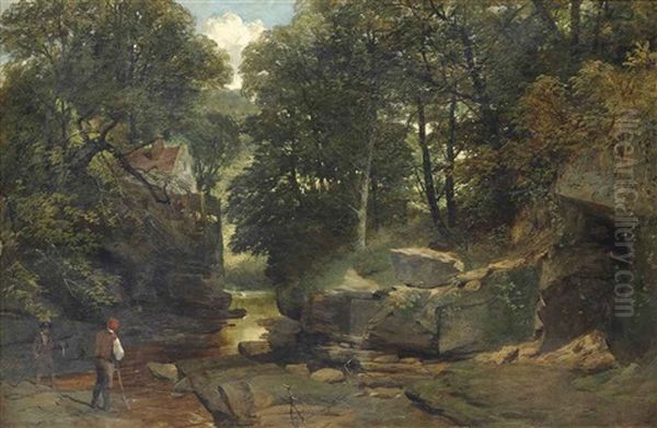Fishing Amongst The Rocks, Bedburn - view 1