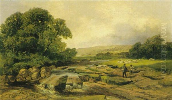 Landschaft Mit Angler Und Schafer - view 1