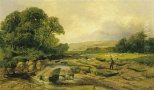 Landschaft Mit Angler Und Schafer thumbnail