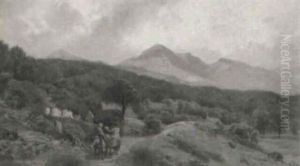 Landscape With Cottagers by James Peel