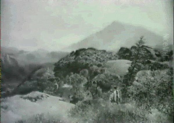 An Extensive Landscape With Children Near A Cottage In The Foreground - view 1