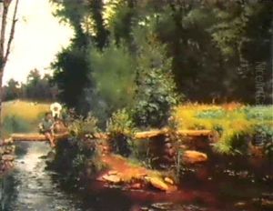 Children Fishing by Paul Peel