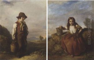 The Young Milkmaid by John Thomas Peele