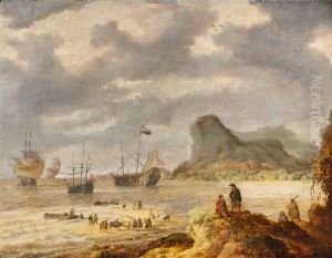 Paysage De Mer Avec Des Promeneurs Et Des Vaisseaux by Bonaventura Peeters the Elder