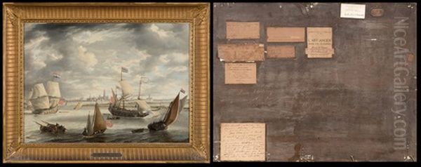 Navires Hollandais Dans La Rade D"anvers - view 1