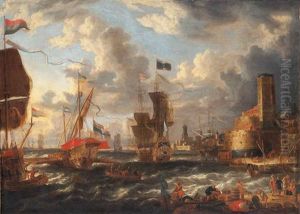The Harbour Of Famagusta, Cyprus, With Othello's Tower To The Right