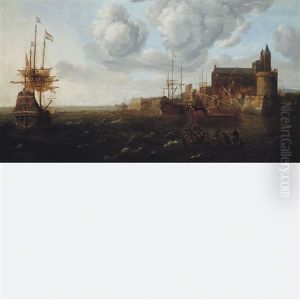 Ships Lying Off A Fortified Coastal Town Ships Lying Off A Fortified Coastal Town