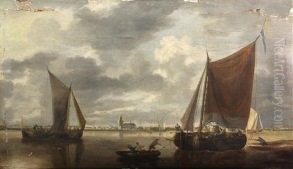 Boats Off The Dutch Coast - view 1