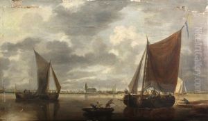 Boats Off The Dutch Coast by Bonaventura Peeters the Elder