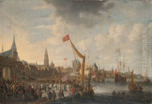 L'arrivee De Saint Norbert A Anvers En 1121 by Bonaventura Peeters the Elder