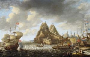 Flottenansicht Vor Sudlicher Kuste by Bonaventura Peeters the Elder