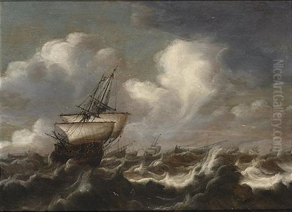 Shipping At Sea In A Light Breeze - view 1