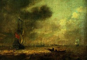 A Dutch Man-o'-war And Other Shipping Offshore