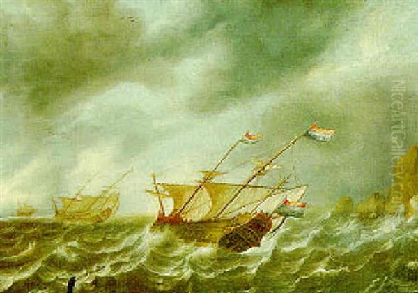 Ships In Stormy Waters - view 1