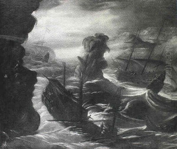 Marine Med Skibe I Havsnod - view 1