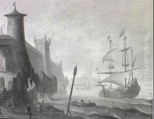 Mediterranean Coastal Scenes by Bonaventura Peeters the Elder
