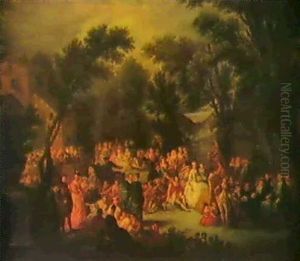 Festgesellschaft Im Freien. by Bonaventura Peeters the Elder