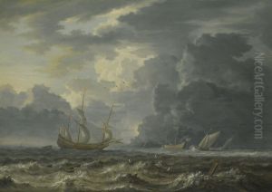 Shipping In Choppy Seas by Jan Peeters the Elder
