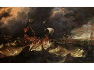 Schiffe In Seenot by Jan Peeters the Elder