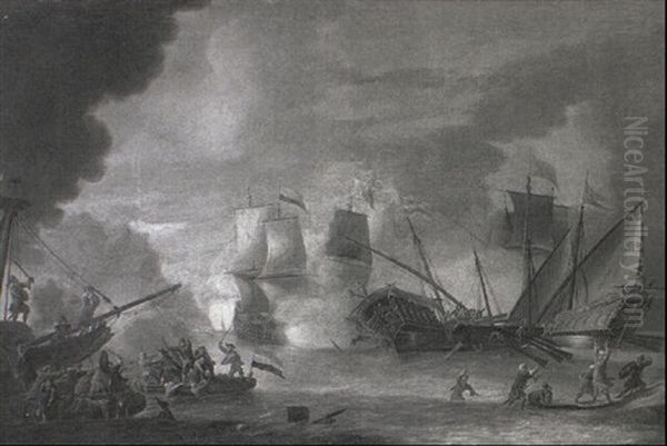 A Skirmish Between Christians And Turks In Mediterranean Waters - view 1