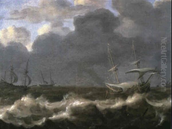 Dutch Merchant Flutes In Choppy Seas - view 1